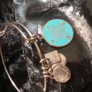ALEX & ANI brass tone unity, direction,bond bangles . expandable